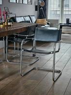 Set of 4 vintage designers buisframe stoelen uit '70, Ophalen, Gebruikt, Zwart, Metaal
