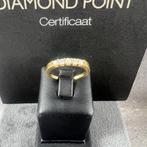 Gouden Ring | 14k* | rijring met 5x 0,30crt | 16,75 | IC35, Gebruikt, Ophalen of Verzenden, 17 tot 18, Dame