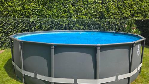 ZEER COMPLEET intex zwembad 488 122, Tuin en Terras, Zwembaden, Gebruikt, 120 cm of meer, 400 cm of meer, 200 tot 300 cm, Rechthoekig