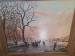 Winterlandschap met Schaatsers, Antiek en Kunst, Ophalen of Verzenden