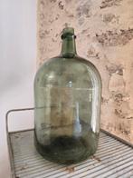 Mooie antieke en eeuwenoude groene mandfles Dame-jeanne €59, Ophalen of Verzenden