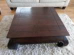 Teak houten opiumtafel 100cm x 100cm, Huis en Inrichting, Tafels | Salontafels, 50 tot 100 cm, Zo goed als nieuw, Minder dan 50 cm