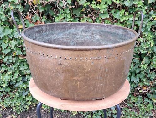 Grote bronzen zware teil 66 cm doorsnede handvaten 15 kg, Antiek en Kunst, Antiek | Koper en Brons, Brons, Ophalen