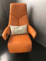 Electrische leren relaxstoel Gealux Azalea met accu, Huis en Inrichting, Fauteuils, Ophalen, Minder dan 75 cm, Leer, Zo goed als nieuw