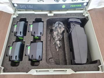 Festool accu set in systainer   2x 4.0  2x5.2    =NIEUW = beschikbaar voor biedingen
