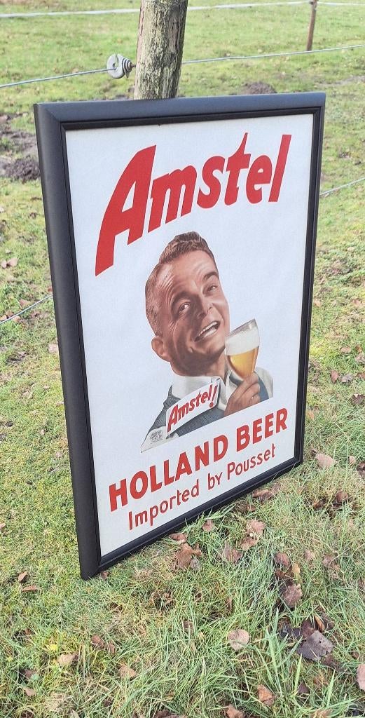Originele en zeldzame reclameposter van Amstel bier🍺, Verzamelen, Ophalen, Reclamebord, Gebruikt, .