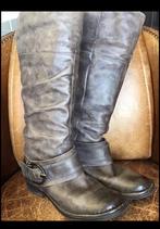 Platte lange leren laarzen grijs 39 spekzool gesp leer laars, Kleding | Dames, Ophalen of Verzenden