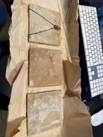 3 antieke Delfts blauwe tegels, Ophalen