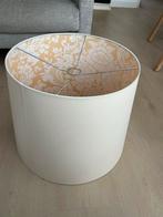 Witte Lampenkap met Bloemmotief, Huis en Inrichting, Lampen | Lampenkappen, Ophalen, 25 tot 50 cm, Wit, Rond