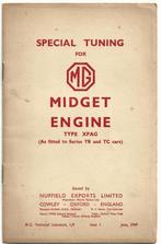 MG Midget engine tuning motor auto 1949 MG TB MG TC (A1304), Auto diversen, Handleidingen en Instructieboekjes, Ophalen of Verzenden