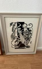 Kunst tekening, Antiek en Kunst, Kunst | Tekeningen en Foto's, Ophalen