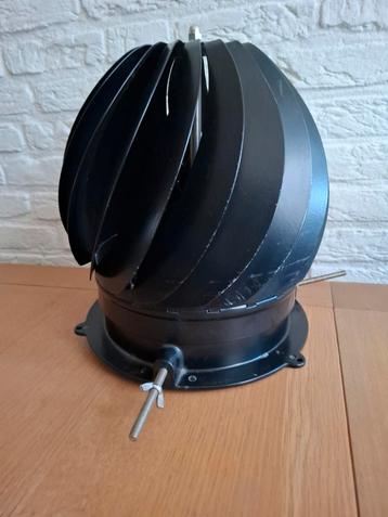 Zgan. Roterende schoorsteenkap. Spinner. 140-250 mm. Zwart.  beschikbaar voor biedingen