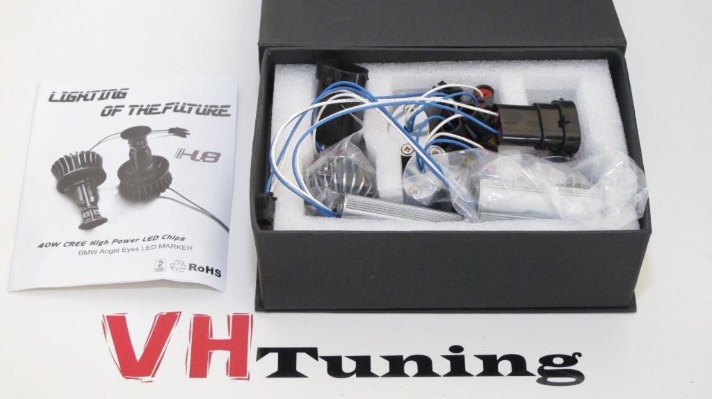 DL BMA04 Set BMW AngelEyes LED's H8 20 Watt LED Wit BMW, Ophalen of Verzenden