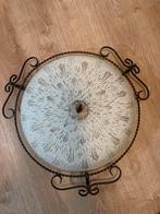Vintage Plafondlamp met Glazen Kap, Ophalen of Verzenden, Gebruikt, Glas