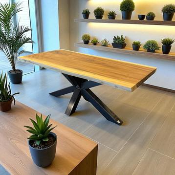 Boomstam Eettafel - 180 cm - matrix poot beschikbaar voor biedingen