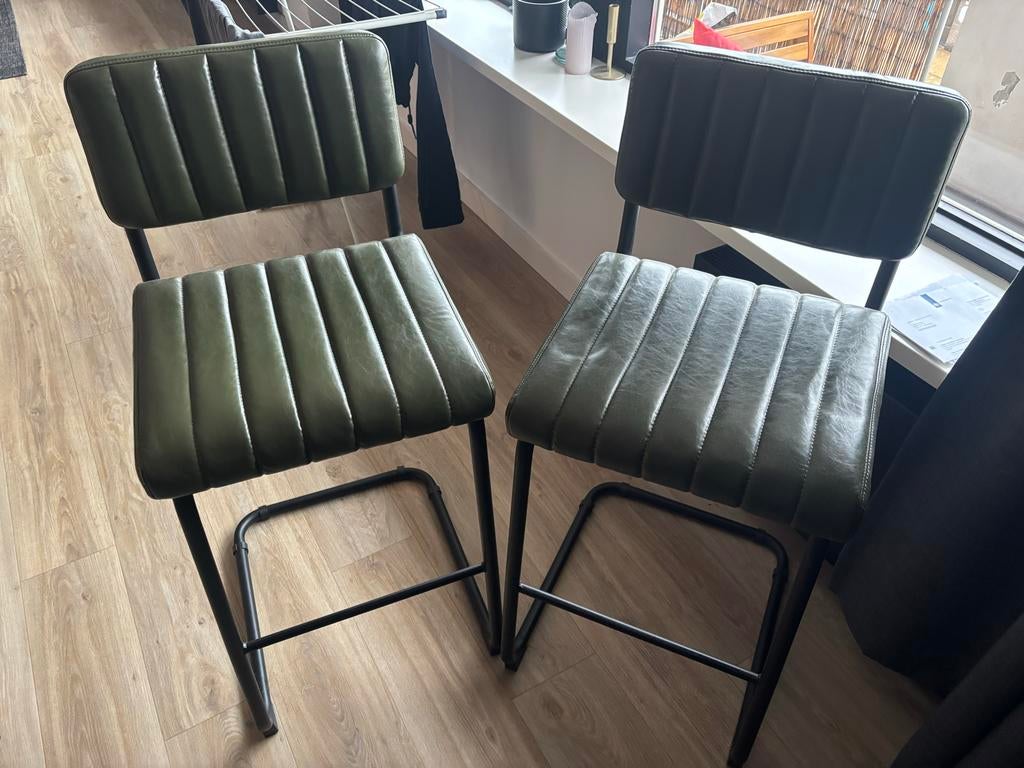 2 Nieuwe Krukken - Zithoogte 75 cm, Huis en Inrichting, Barkrukken, Ophalen, Met voetsteun, 60 tot 90 cm, Nieuw
