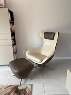 Leolux Caruzzo Plus met poef, Huis en Inrichting, Ophalen, Minder dan 75 cm, Leer, Zo goed als nieuw