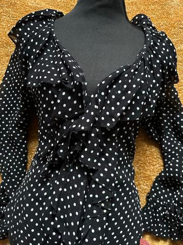 Nieuwe Bandolera Blouse Zwart Stippen M beschikbaar voor biedingen