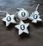 Barok Brocante Kerstboom ballen/hangers met lint, Diversen, Kerst, Ophalen of Verzenden, Gebruikt