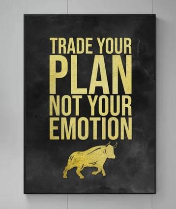 Crypto Trading Canvas Schilderij "Trade your plan" beschikbaar voor biedingen