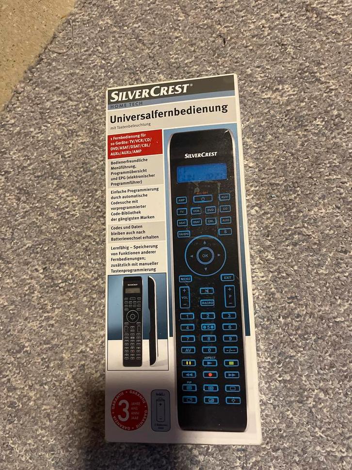 SilverCrest Universele Afstandsbediening - Nieuw, Audio, Tv en Foto, Afstandsbedieningen, Nieuw, Universeel, Dvd, Met display