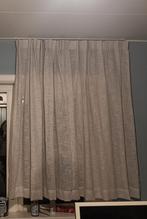 2-delig gordijn licht off white grijstinten, Grijs, 100 tot 150 cm, 150 tot 200 cm, Ophalen of Verzenden