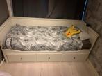 Hemnes Ikea bed bank uitschuifbaar, Gebruikt, Ophalen of Verzenden, 70 tot 85 cm, Matras