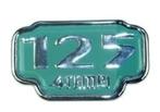 Embleem Et4 125 Groen/Chrome Logo 577125, Motoren, Ophalen of Verzenden, 50cc-Scooterparts, Info@50cc-scooterparts.nl, Veen