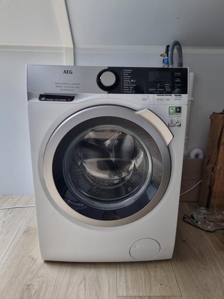 AEG L8FENS96EV Wasmachine - Topstaat!, Witgoed en Apparatuur, Wasmachines, Zo goed als nieuw, Voorlader, 8 tot 10 kg, 85 tot 90 cm