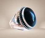 Grote NAVAJO zilver blauwzwarte GOUDSTEEN ring M19/19,5!, Verzenden, Zo goed als nieuw, X, Dame of Heer