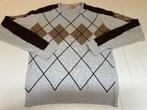 Trui van Cotton Club met mooie ruitprint, maat M, Cotton Club, Bruin, Maat 48/50 (M), Ophalen of Verzenden