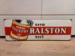 Emaille reclamebord ralston verf, Ophalen of Verzenden, Gebruikt, Reclamebord