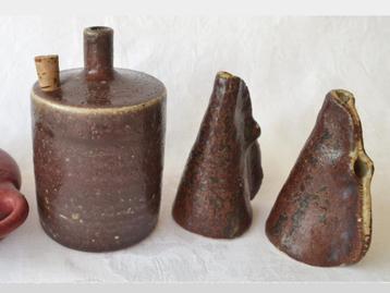 3 keramieken Olielampjes – Mobach Utrecht, Bruinsma 1980’s beschikbaar voor biedingen
