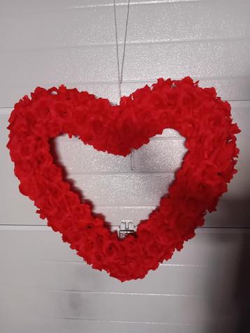 Groot Rood bloemen Hart - Decoratie voor Feest beschikbaar voor biedingen
