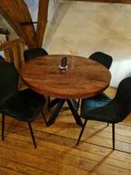 Eetkamerstoelen 4 velours groen velvet, Ophalen, Overige kleuren, Zo goed als nieuw, Vier