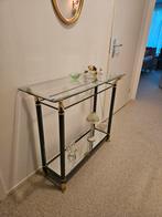 Glazen sidetable, Huis en Inrichting, 100 tot 150 cm, Ophalen of Verzenden, Glas, Zo goed als nieuw