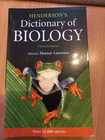 Henderson's Dictionary of Biology - 15e Editie beschikbaar voor biedingen