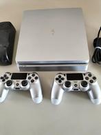 PlayStation 4 slim limited edition zilver 500 gb met 2 contr, Spelcomputers en Games, Spelcomputers | Sony PlayStation 4, Ophalen of Verzenden