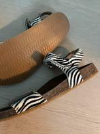 Mooie leren sandalen Clic! met zebraprint maat 35, Overige typen, Meisje, Clic!, Gebruikt