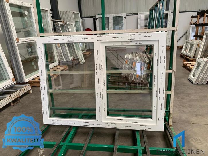 DRAAIKIEP-VAST KUNSTSTOF KOZIJN MET AANSLAG 150x110, Doe-het-zelf en Verbouw, Kozijnen en Schuifpuien, Nieuw, Raamkozijn, Kunststof