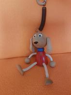 Hondje hout aan veer. Vintage., Ophalen of Verzenden, Zo goed als nieuw, Duw- of Trekspeelgoed