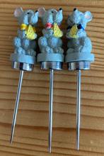 3 kaas prikkers/ prikkertjes met muisjes, Ophalen of Verzenden, Zo goed als nieuw, Overige materialen, Los bestek