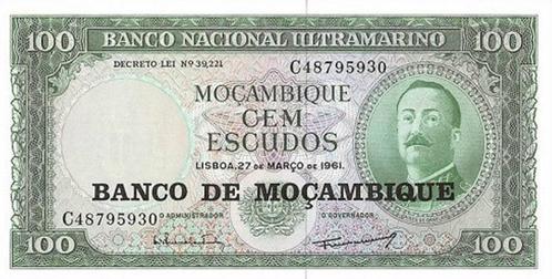 Mozambique bankbiljet 100 Escudos ND 1976-old date 27.3.1961, Postzegels en Munten, Bankbiljetten | Afrika, Los biljet, Overige landen