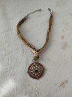 Ketting medaillon "naturel", Ophalen of Verzenden, Zo goed als nieuw, Overige materialen