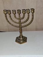 Joodse kandelaar / Menora van koper, Verzenden, Koper of Brons