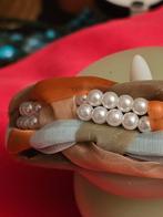 Haarband met lint en parels, Overige materialen, Overige kleuren, Nieuw, Ophalen of Verzenden