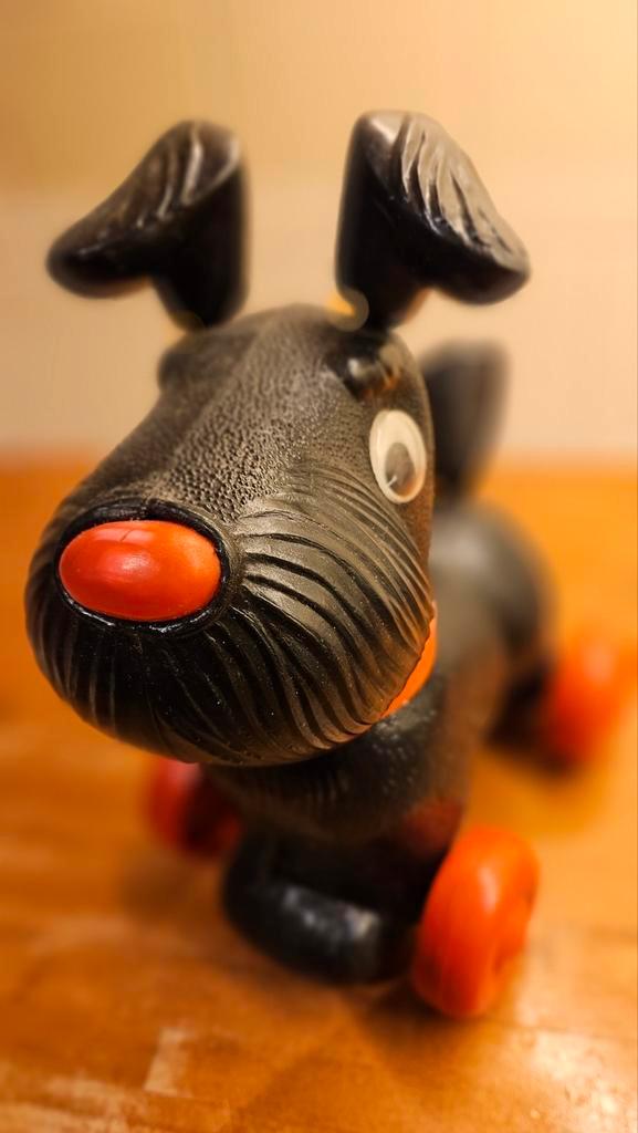 Vintage Fischer Price Hondje - Schuddend Kopje, Kinderen en Baby's, Speelgoed | Fisher-Price, Duw- of Trekspeelgoed, Ophalen of Verzenden