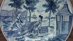 19-eeuw Delftse Wandbord Delft Delfts Bord Haring Visserij, Ophalen of Verzenden
