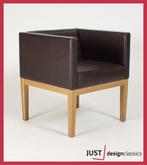 Linley London Leather Arm Chair (voorraad:2), Zo goed als nieuw, Hout