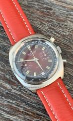 NOS Breitling Datora  1972 Vintage, Leer, Staal, Breitling, Polshorloge